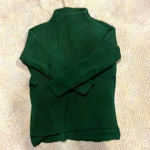 PrettyLittleThing Turtleneck sweater with side slits, olive green, size 6